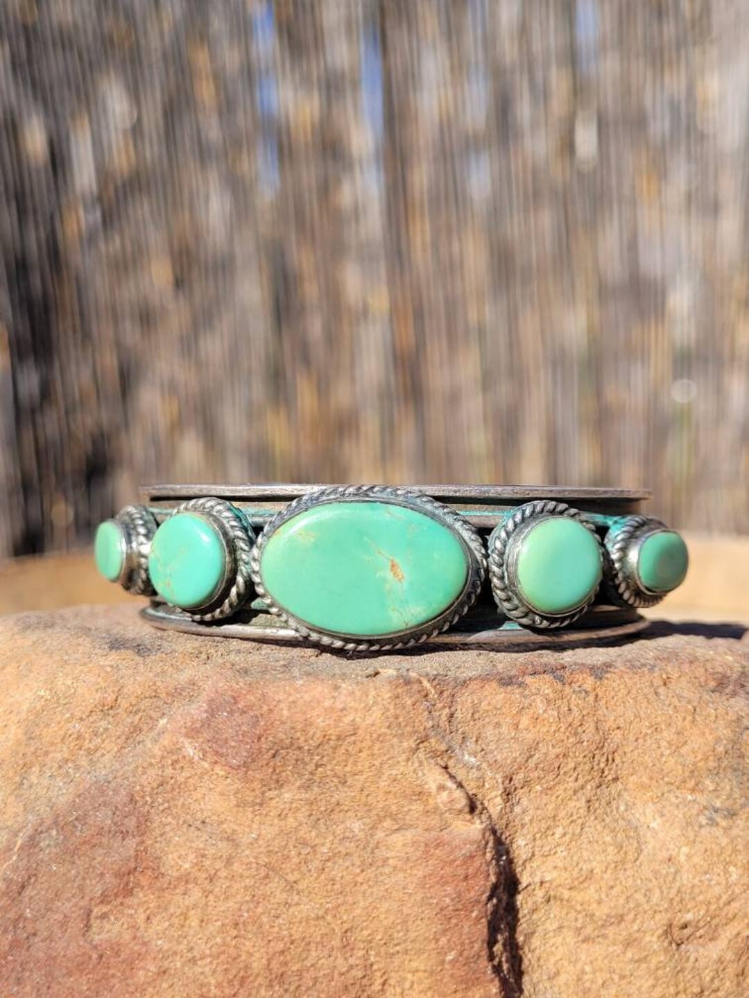 Bunkhouse Leather Cuff with Royston Turquiose main image 1