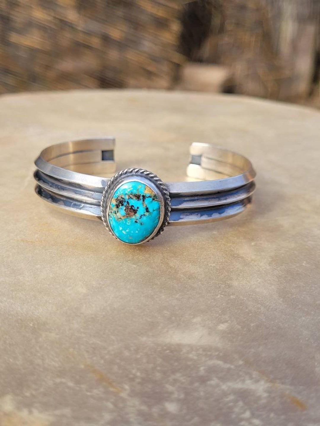 West & Co Adjustable Oval Concho With Tuquoise Accent Ing