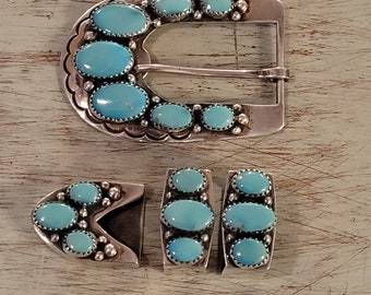 Vintage 4 Piece Belt Buckle Set