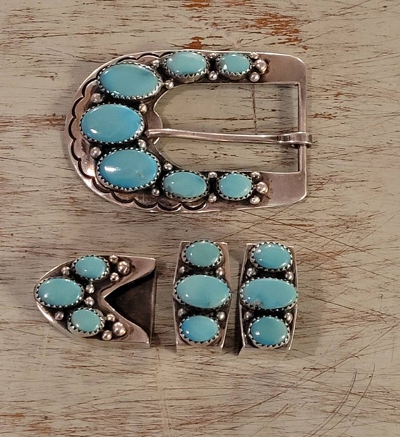 Vintage 4 Piece Belt Buckle Set