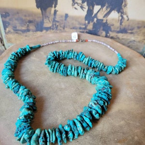 Vintage Turquoise and Heshi Necklace