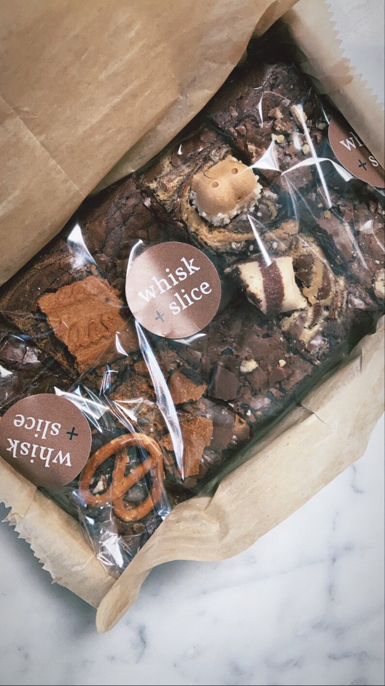 Mixed flavour brownies box Letterbox treats Mail Brownies Etsy