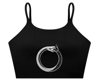 Camiseta corta sin mangas con estampado de serpiente Ouroboros
