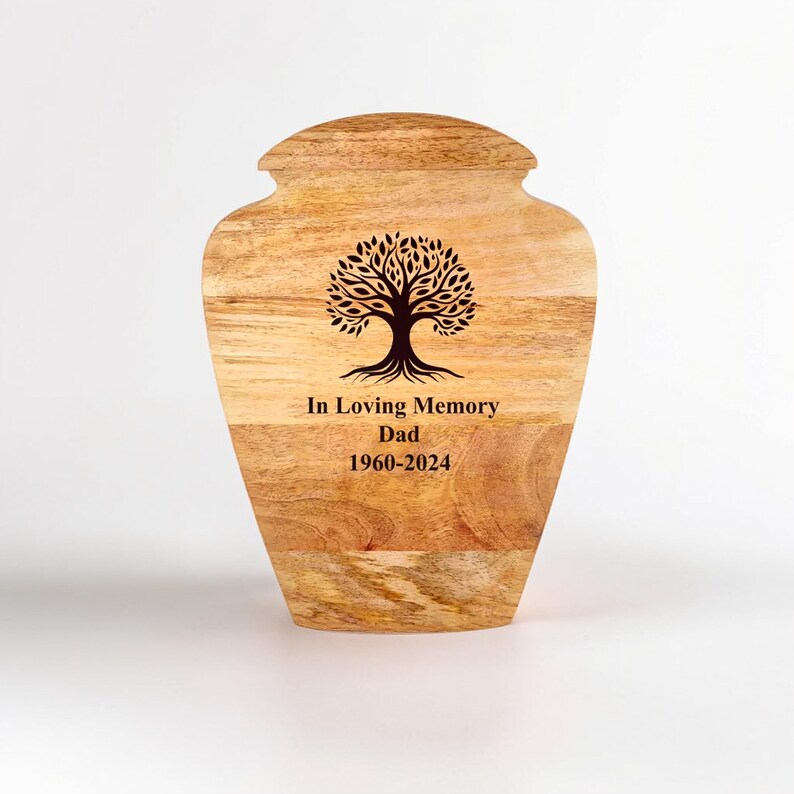 Personalized Wooden Cremation Urn Urns for Human Ashes Unique