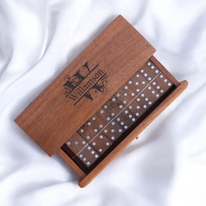 Personalized Monogram Double Six Dominoes , Unique Gift for Every Occasion , Custom Domino , Weekend game for family and party nights