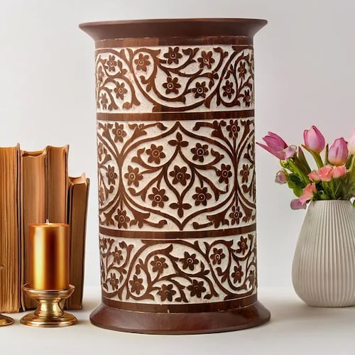Personalized Rosewood Cremation Urn, Carved Memorial Ash Box