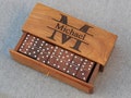 Personalize dominoes set for adult /Fathers Day Gift / Kids with wooden box | double six dominos set for adults | family gift for birthday