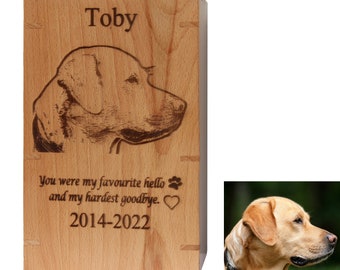 Personalized engraved pet urn for loving pet for storing ashes | Bone ashes urn for Dog or Cat Pet Memorial Keepsake | pet memorial box