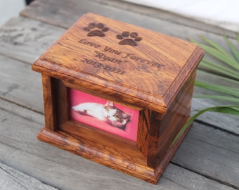 Pet Urns for Dogs , Dog Urns for Ashes , Wood Pet Urns for Cats , Wooden Urn for Pet Ashes , Dog Cremation Box for Ashes ,Dog Ashes Keepsake