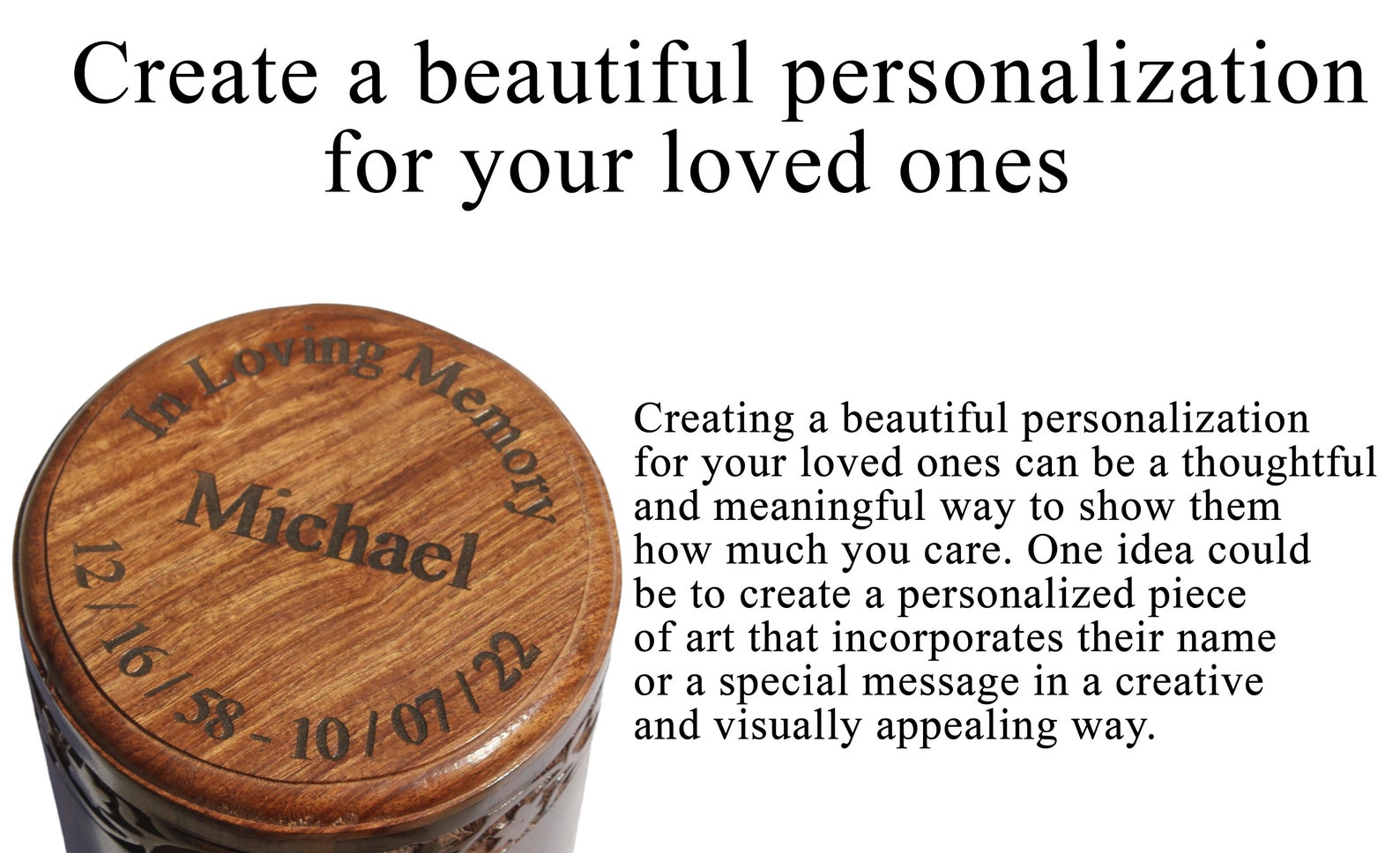 Wooden Cremation Urn Urns for Ashes Cremation Box Etsy