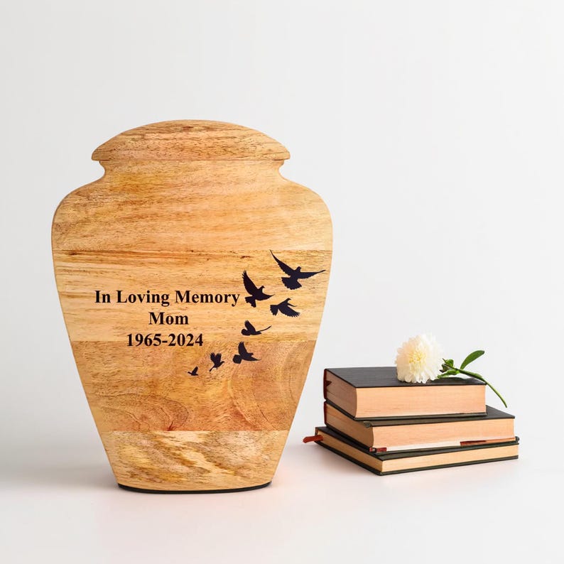 Personalized Wooden Cremation Urn Urns for Human Ashes Unique
