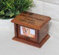 Indian Rosewood Pet Urn, Dog Cat Ashes Keepsake, Photo Frame product logo