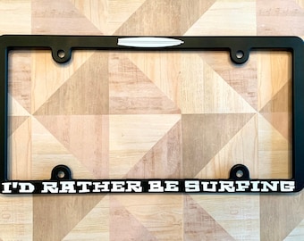 Surfing Raised License Plate Frame
