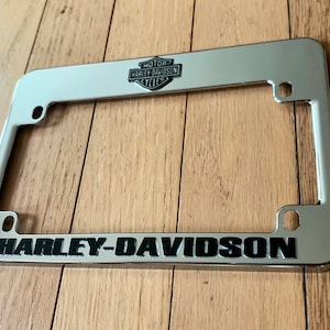 Harley Davidson Motorcycle Chrome License Plate Frame