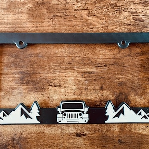 License Plate Frame Mountains
