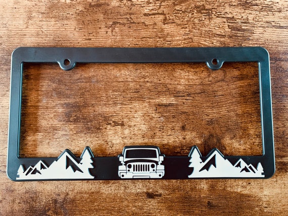 License plate frame jeep discount