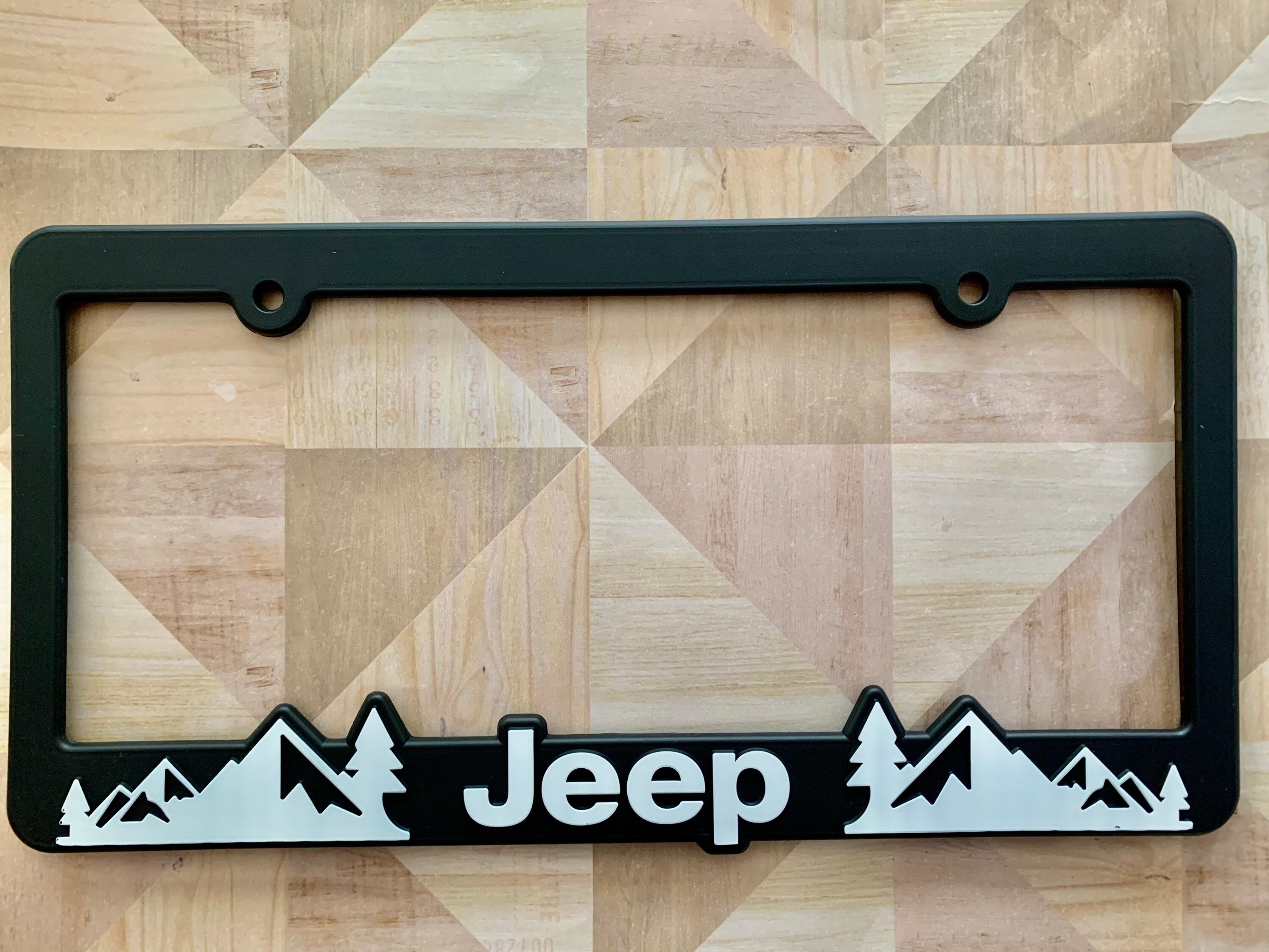 Jeep Plate Frame With Raised Print