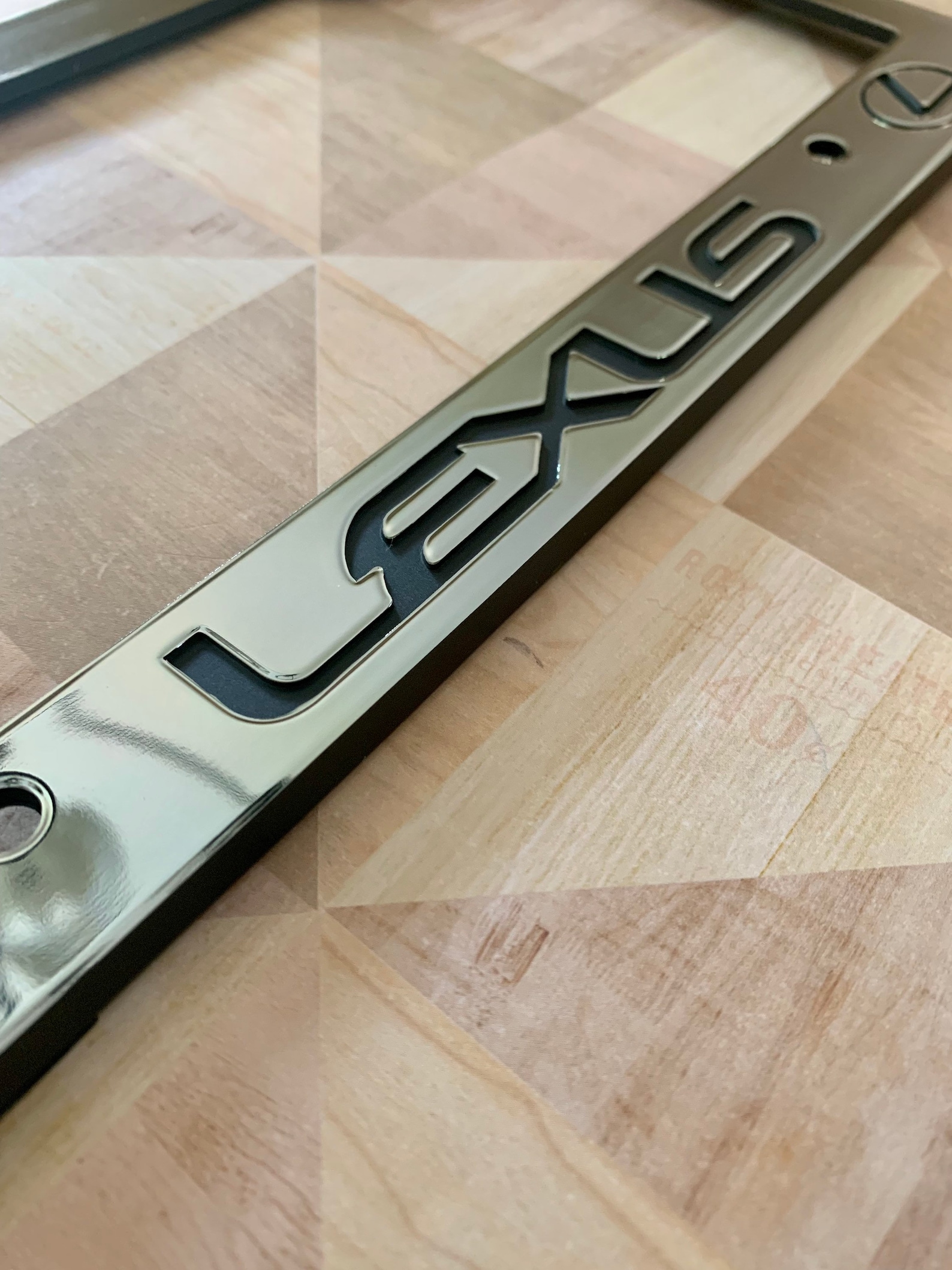 Lexus License Plate Frame Chrome Brushed Plastic Rust Free Etsy