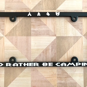 Camping Raised License Plate Frame