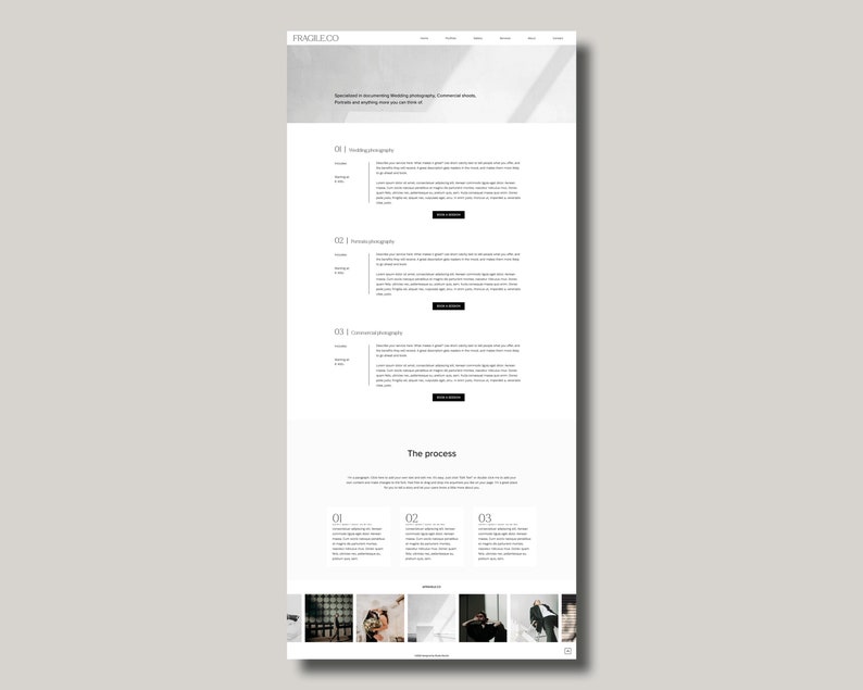 Wix Photography site Template, Photography site, Wix Portfolio