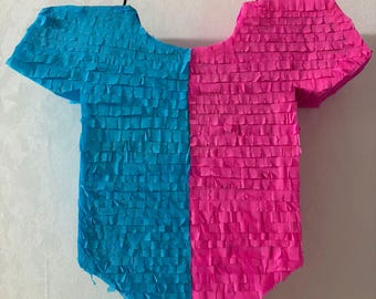 Pinata Baby Shower Rose et Bleu H42xP10xL35cm