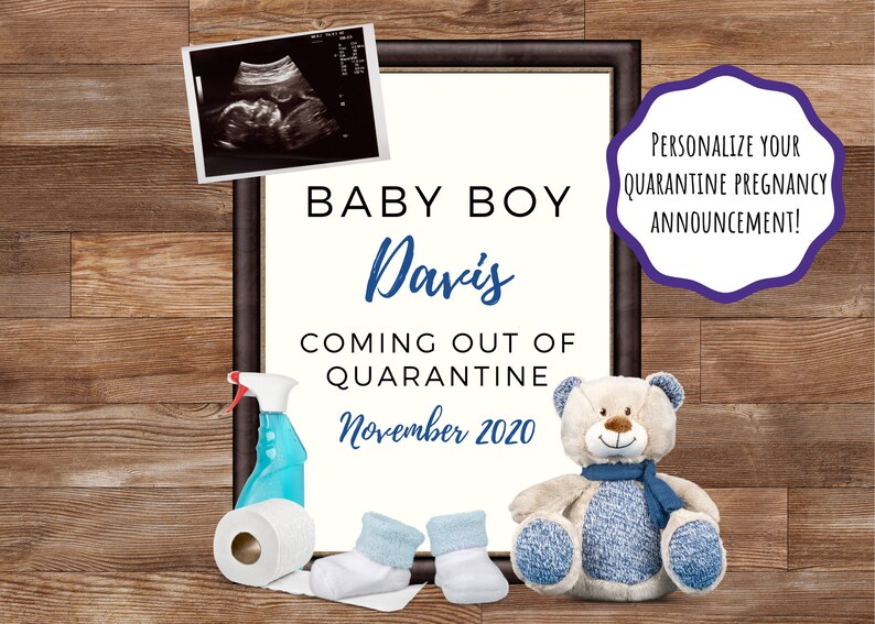 Download Quarantine Baby Baby Boy Quarantine Pregnancy Announcement Baby Coming Out Of Quarantine Digital Pregnancy Announcement For Social Media Announcements Paper Party Supplies Efp Osteology Org