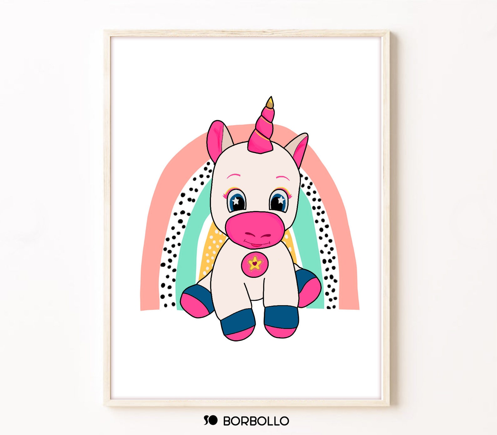 Unicorn wall art printable Unicorn print digital download | Etsy