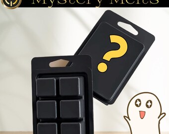 Mystery Wax Melt– Surprise Scent in black clamshell – FFXIV, Dungeons & Dragons, or Aromatherapy Inspired – Soy Wax, Hand Poured