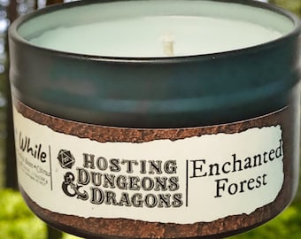 Enchanted Forest Light While Playing Dungeons and Dragons Immersive EXP Soy Wax Candle