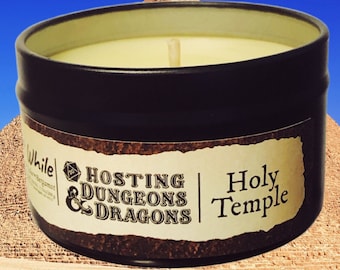 Dungeons and Dragons Holy Temple Candle – D&D Inspired Sacred Sanctuary Scent  Candle for RPG Immersion. temples,cathedrals,chapels,shrines