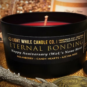 Customized Eternal Bonding Anniversary Light While Playing Final Fantasy XIV  Immersive EXP Soy Wax Candle