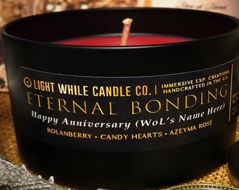 Customized Eternal Bonding Anniversary Light While Playing Final Fantasy XIV  Immersive EXP Soy Wax Candle