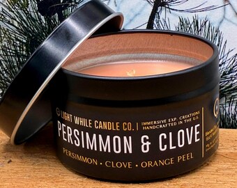 Persimmon & Clove Candle – Muled Wine and Citrus Holiday Scent