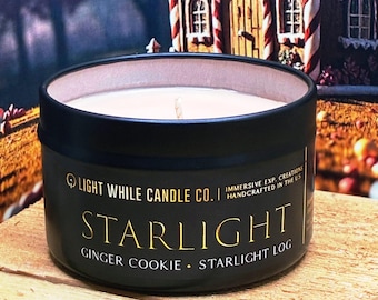 Starlight Celebration Soy Candle – Ginger & Cinnamon – FFXIV Holiday Candle