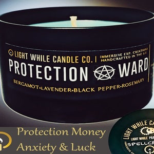 Light While Practicing Spellcraft  Witch Intention Spell Magic Candle for Protection Luck Money and Prosperity