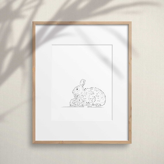 Arte de guardería de conejos y conejitos Impresión de dibujo - Etsy México Arte de guardería de conejos y conejitos Impresión de dibujo - Etsy México
