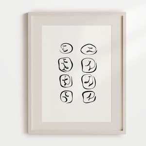 Top Molar Teeth Printable Wall Art, Tooth Painting in One Line, Dental Abstract Fine Art, Dentist Office Poster, Minimal Medical Art Print