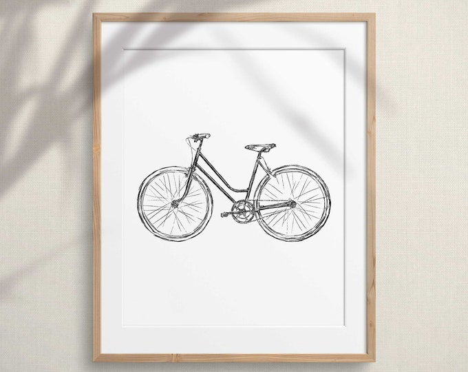 Fahrrad Poster Vintage Retro – Leinwanddruck 50x70 Cm, Motive Rennrad & Radfahren, Ohne Rahmen