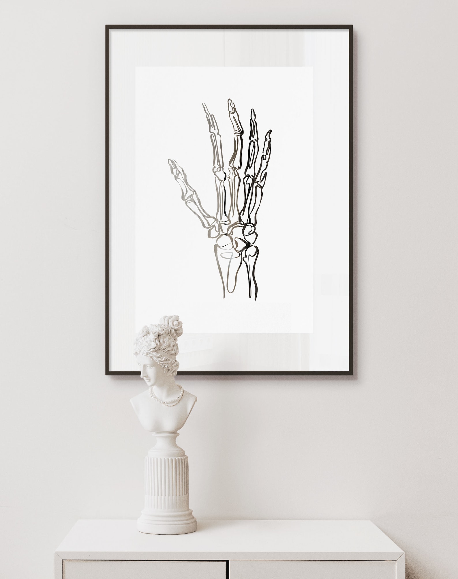 20 Human Skeleton Drawings, Medical Wall Art Set, Printable Abstract ...