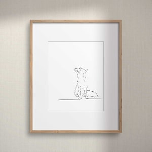 Kinderzimmer Fuchs Zeichnung Kunstdruck, Minimalistischer Fuchs Druckbare Wandkunst, Süßes TierZimmer Poster, Original Kinderzimmer Druck, Skandinavisches Art Decor