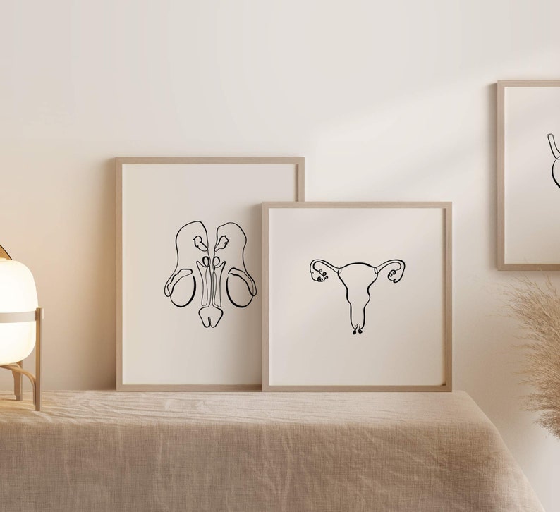 12 Abstract Human Organ Drawings, Anatomy Printable Wall Art Set ...