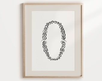 Zahn Fine Art Print, Zahnarzt Poster Poster, Zahnarzt Poster Poster, Zahnärzte Kunst