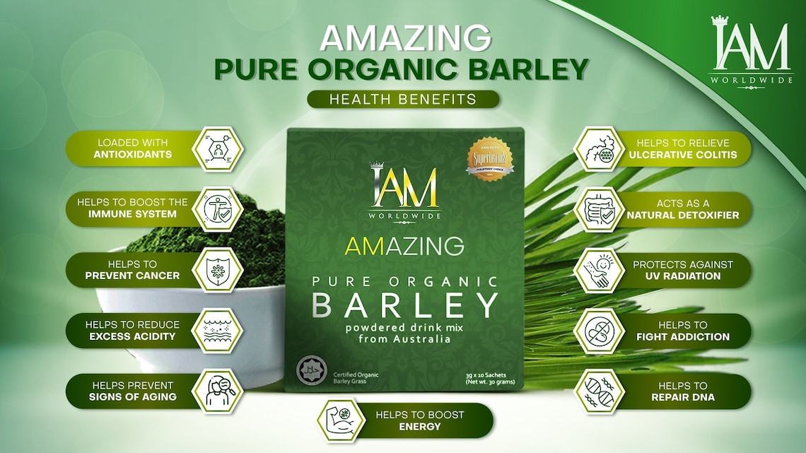 Amazing Barley Grass Powdered Drink Etsy