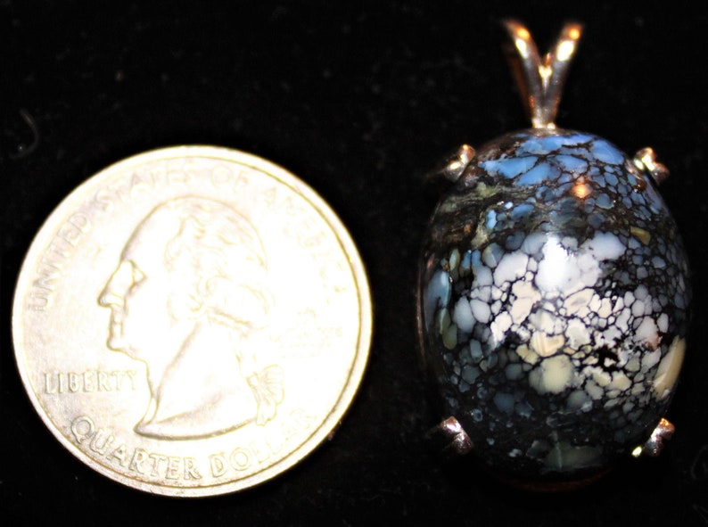ITEM 147 25x18mm Lavendar Turquoise Pendant by Mirths MInerals