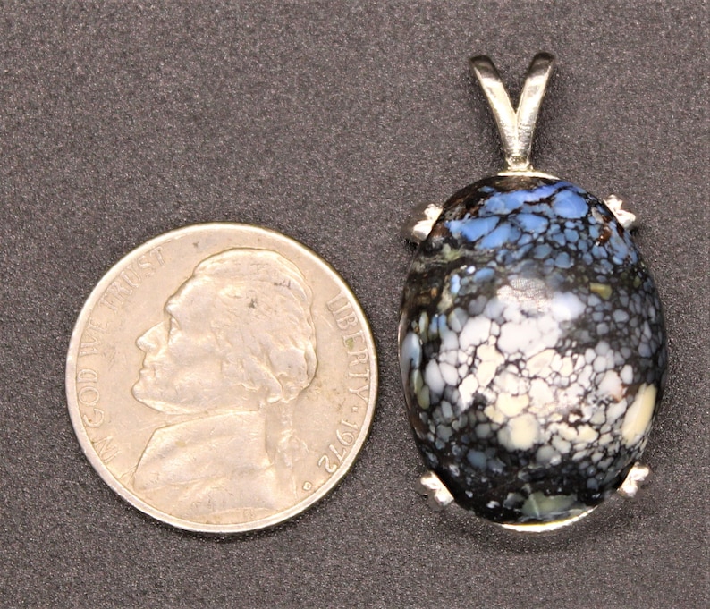 ITEM 147 25x18mm Lavendar Turquoise Pendant by Mirths MInerals