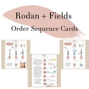 Rodan en Fields - Voorbeeldvolgordekaarten - (zie beschrijving voor volledige details)