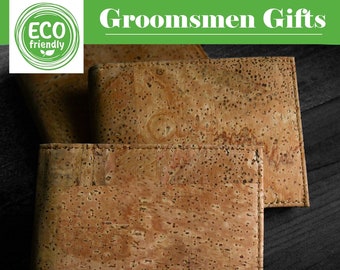 Groomsmen Gifts Ideas, Eco Friendly Groomsmen Gifts Ideas, Vegan Cork Wallet, Sustainable Eco friendly gift, Vegan Wallet