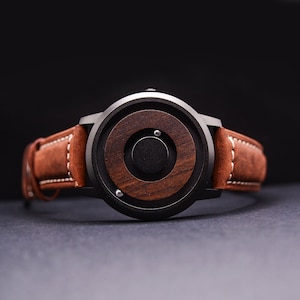 Wooden Watch: Cosmos Minimalist Wood Dial Scaleless Magnetic Wood Watch, Gifts for him, Gifts for men, Christmas gifts, Gifts for dad