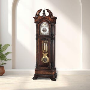 Howard Miller Reagan Grandfather Clock | Elegant Floor Clock Triple Chime 610999