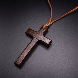 アクセサリー Personal Jesus wood cross necklace Jesus Cross Wooden Necklace, Wood Cross Necklace, Christian